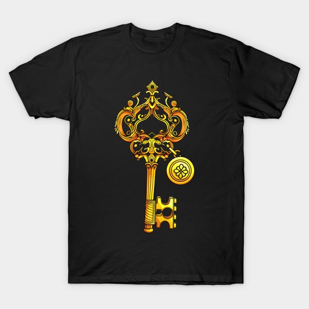 Cute Golden Key to Success T-Shirt by ForestWhisper